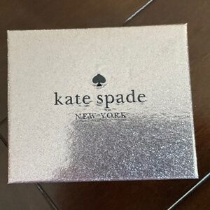 Kate Spade Glimmer Small Slim Card Holder ~ Silver Glitter Mini Crossbody Wallet